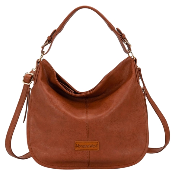 MONTANA WEST Designer Vegan Leather Hobo Crossbody Shoulder Handbag - Picture 1 of 7